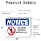 Signmission No Entry Without Permission OSHA Notice Sign, Vinyl Decal, 24in W x 18in L, 2PK OS-2PACK-NS-D-1824-L-16095 - alternate 3